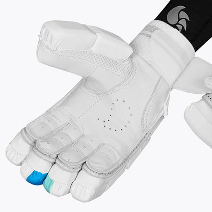 Cric Studio Canada DSC Cynos 2020 batting gloves, black and white cricket gloves with padded palms and finger protection.