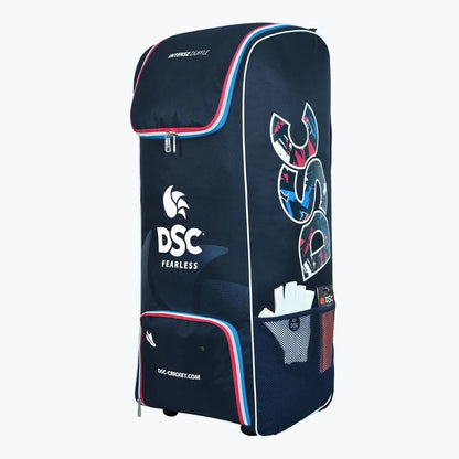 Cric Studio Canada DSC Intense Junior Duffle Kitbag shown in black with adjustable shoulder strap and zippered compartments.