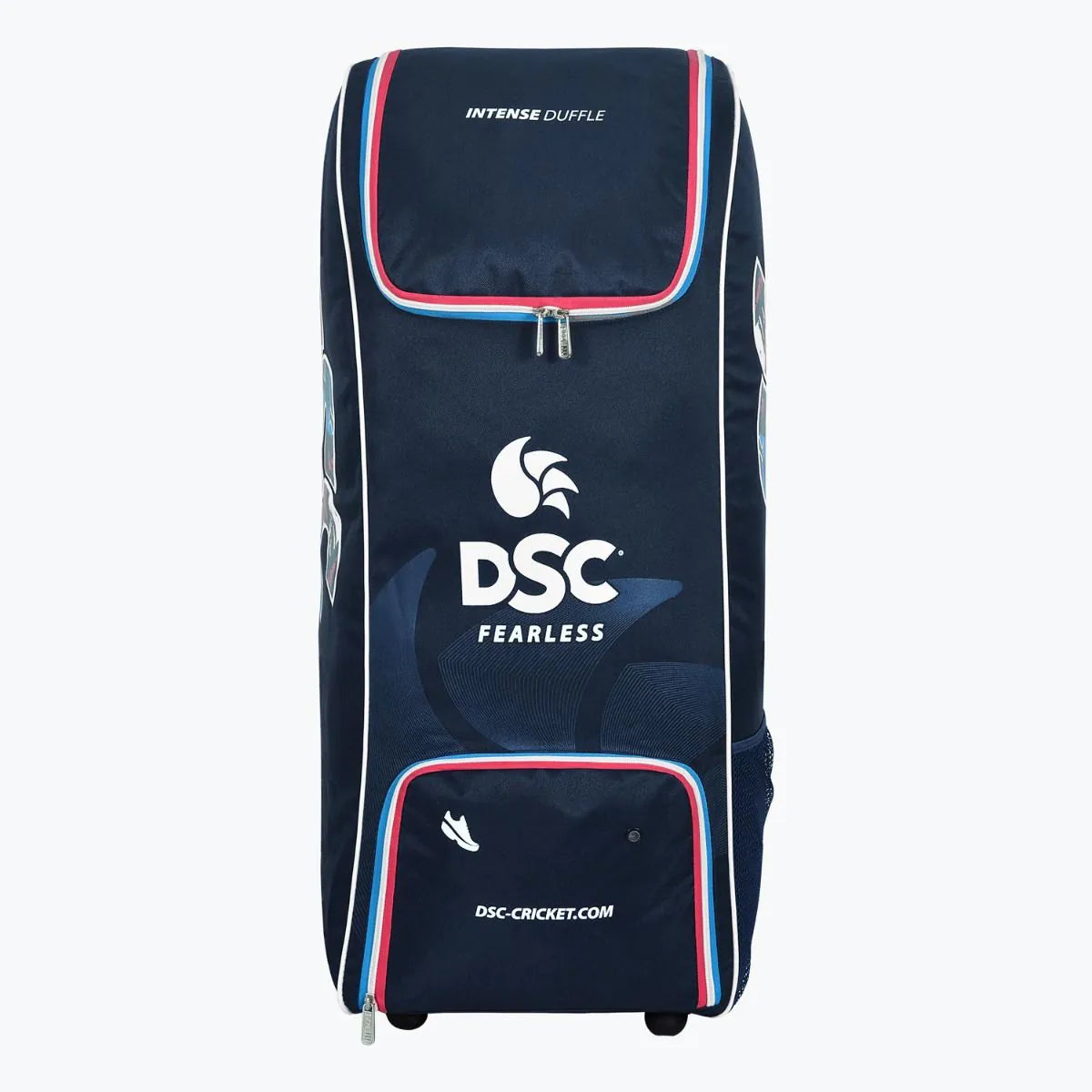 Cric Studio Canada DSC Intense Junior Duffle Kitbag in black with orange accents, featuring handles and a spacious main compartment.