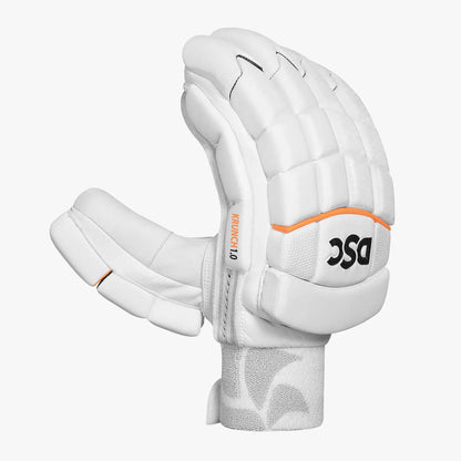 Cric Studio Canada DSC Krunch 1.0 batting gloves for cricket, padded finger and palm protection, black and white design