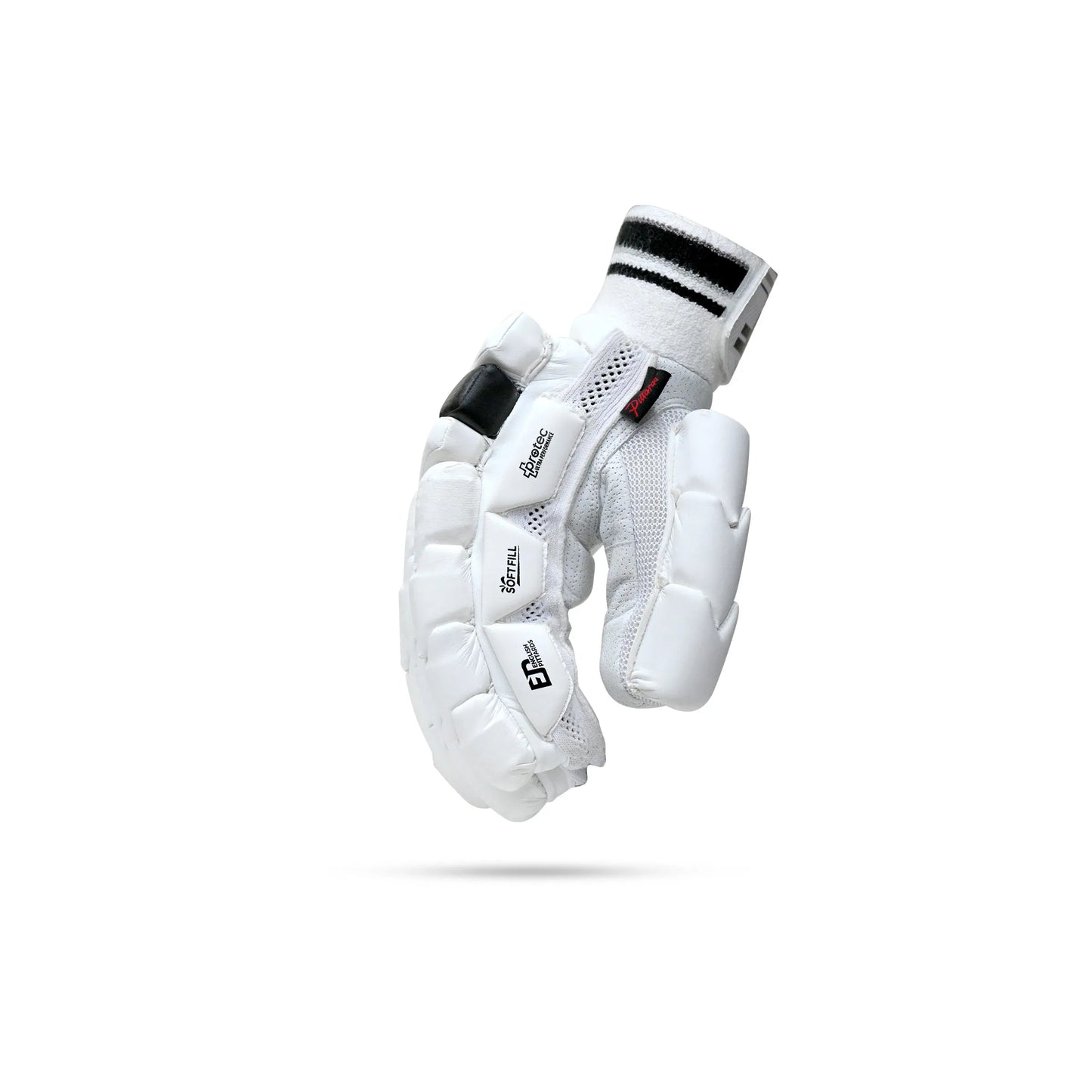Cric Studio Canada SF Black Edition batting gloves with padded palms and adjustable wrist straps for cricket batting protection.