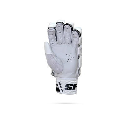 Cric Studio Canada SF Camo Adi MRH batting gloves with camo design and padded palms for cricket batting protection.