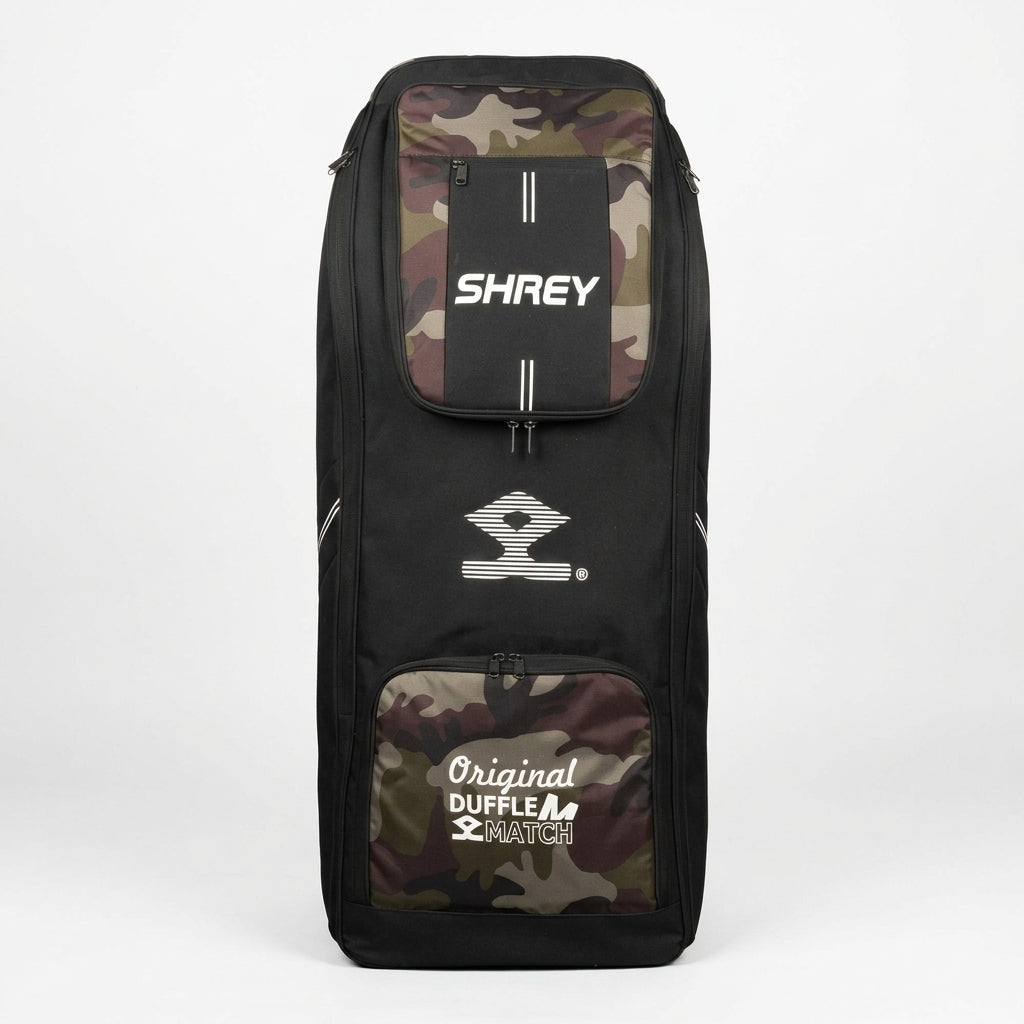 Cric Studio Canada Shrey Match Duffle 2.0 kitbag with sturdy handles and spacious main compartment, ideal for cricket equipment.