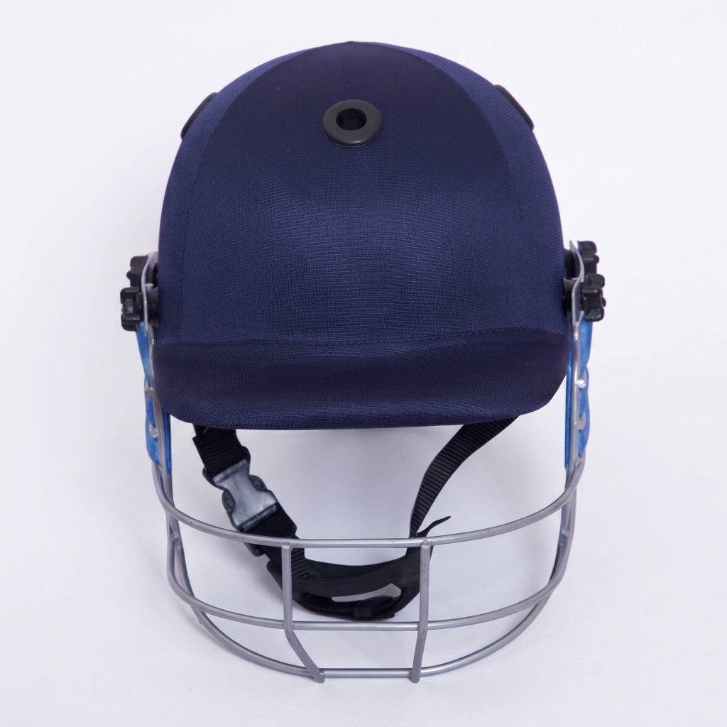 SS Helmet Matrix Junior cricket helmet with face guard and ventilation for young players, in black with adjustable straps.