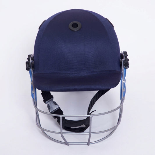 SS Helmet Matrix Junior cricket helmet with face guard and ventilation for young players, in black with adjustable straps.