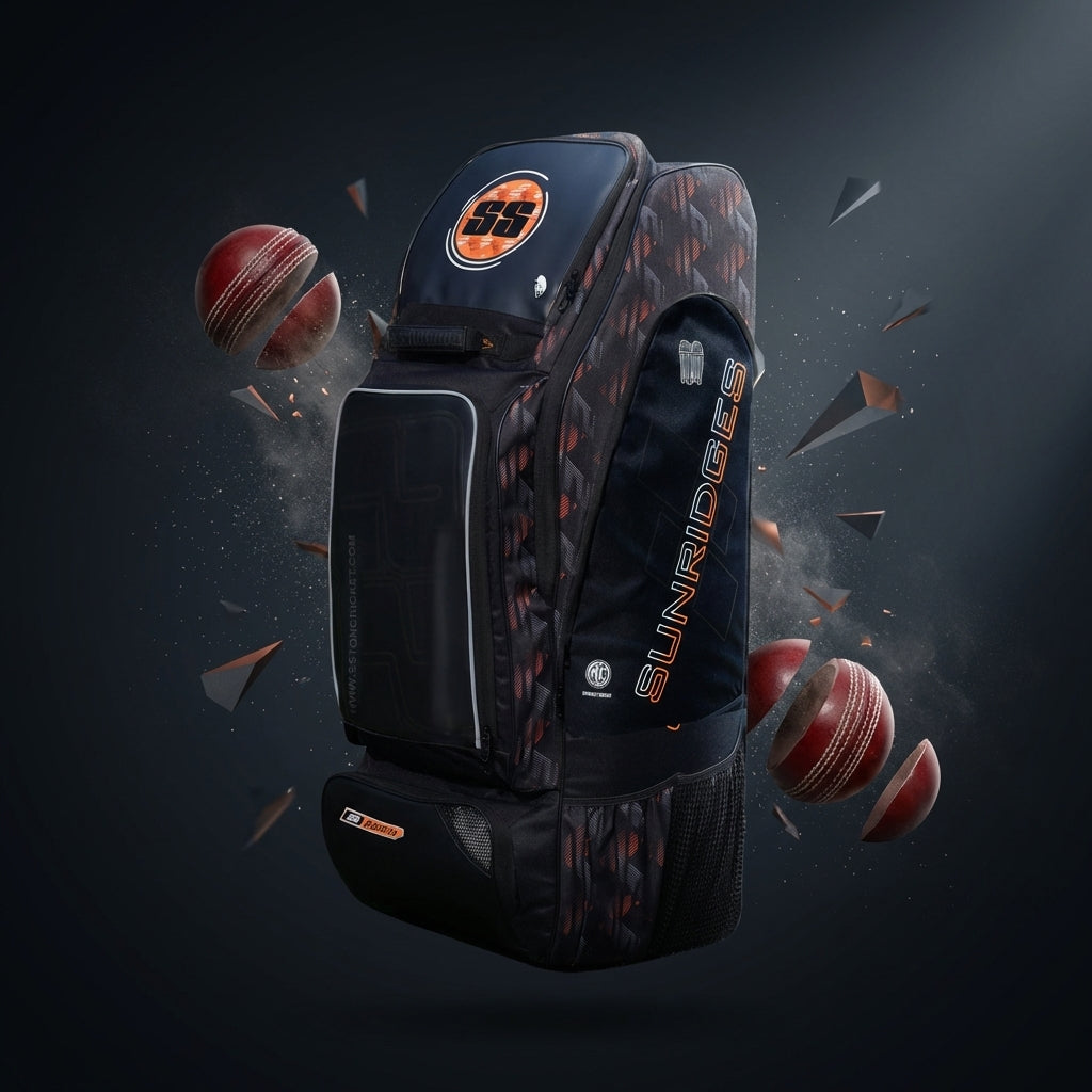 Cric Studio Canada SS Player 2.0 Kit Bag with sturdy handles and multiple compartments for cricket gear storage.