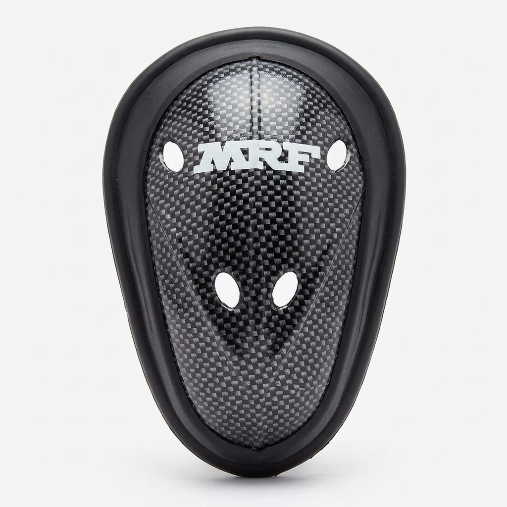Cric Studio Canada men's MRF abdomen guard, abdo guard for cricket, showing padded protective gear in a close-up image.