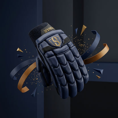 Cric Studio Canada SWAR APPO batting gloves with padded palms and adjustable wrist straps, designed for cricket batting.