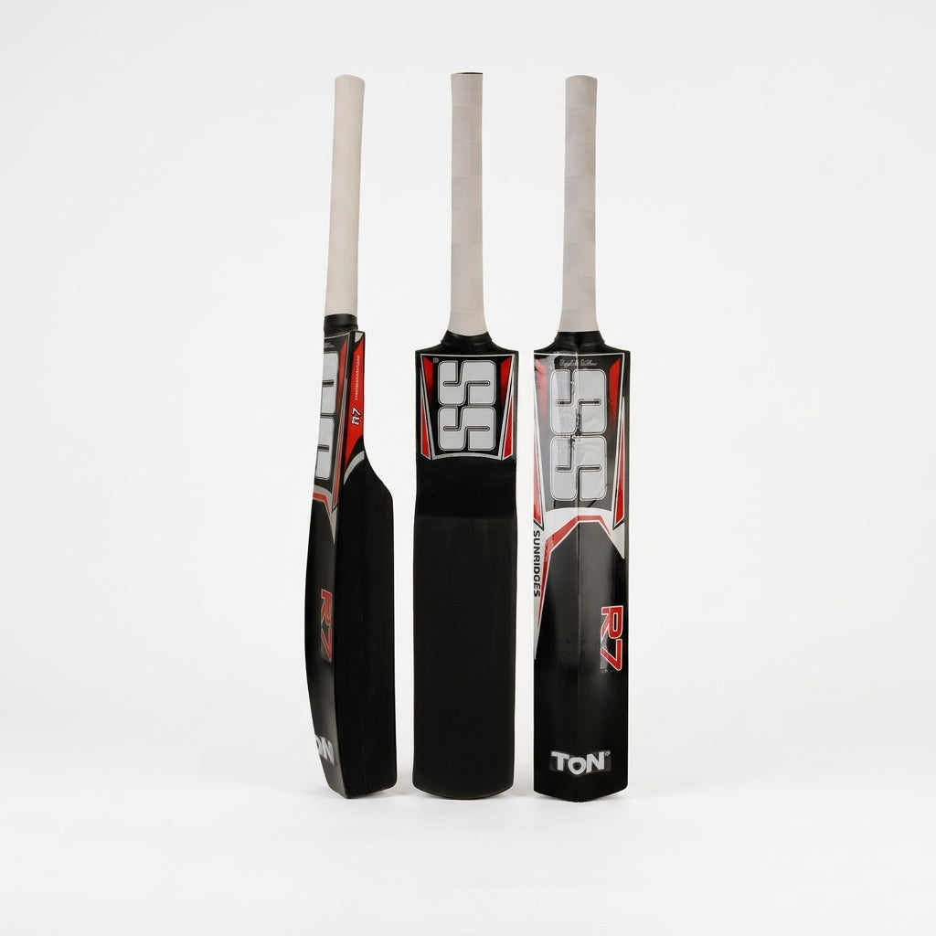 Cric Studio Canada SS Ton Catch Practice Bat accessory with wooden handle and white synthetic surface for cricket training drills