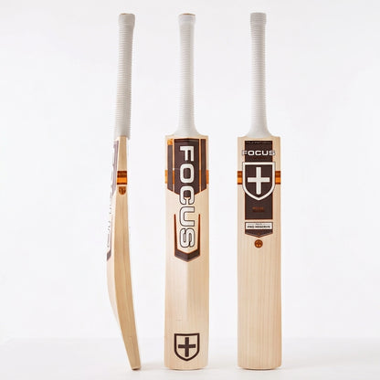 Cricket bat from Cric Studio Canada, Focus Rival Performance English Willow Bat with a sturdy handle and polished blade.