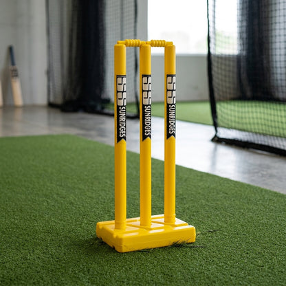 Set of three SS plastic stumps with bases for accessories, featuring smooth, shiny surfaces and sturdy bases, by Cric Studio Canada.
