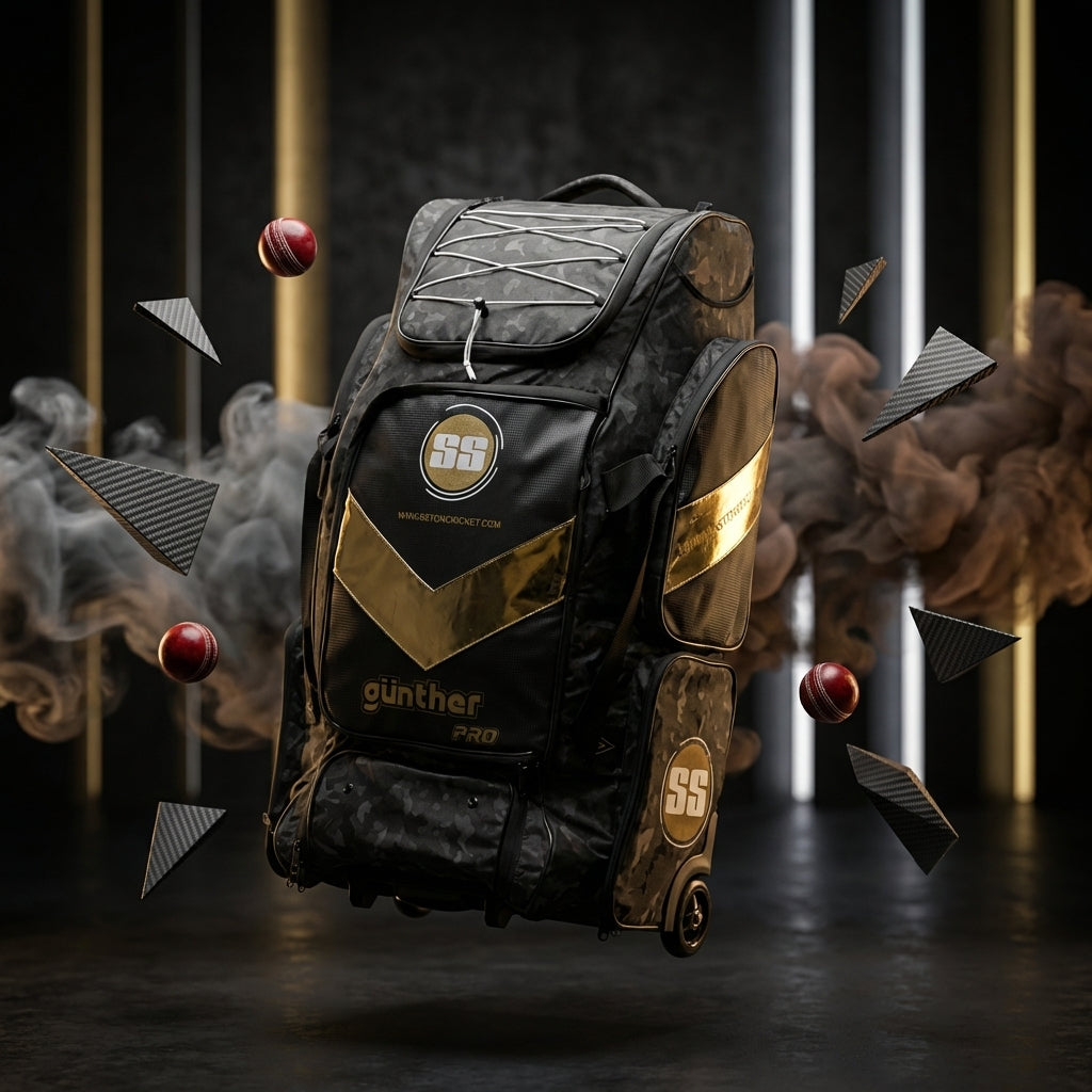 Cric Studio Canada SS Gunther Pro Kit Bag with multiple compartments and sturdy handles, designed for sports equipment storage.