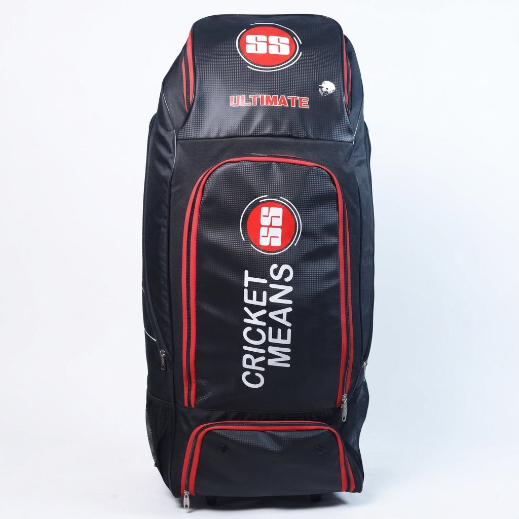 Cric Studio Canada SS Kit Bag Ultimate, a large cricket kitbag with multiple compartments and black color, shown in the image.