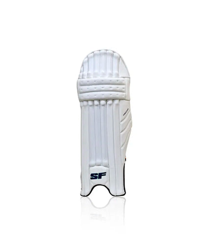 Cricket batting leg guards by Cric Studio Canada, SF Powerbow Leg Guard with reinforced protection and adjustable straps.