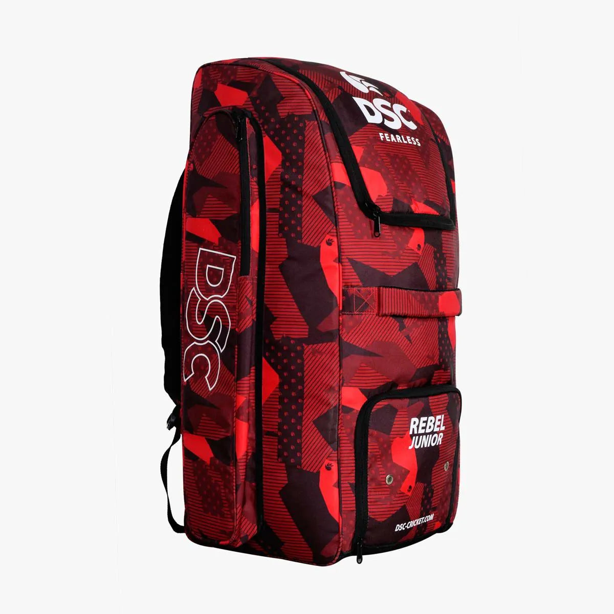 Cric Studio Canada DSC Rebel Duffle JR Kitbag in navy with white accents, featuring a spacious design and adjustable shoulder straps.