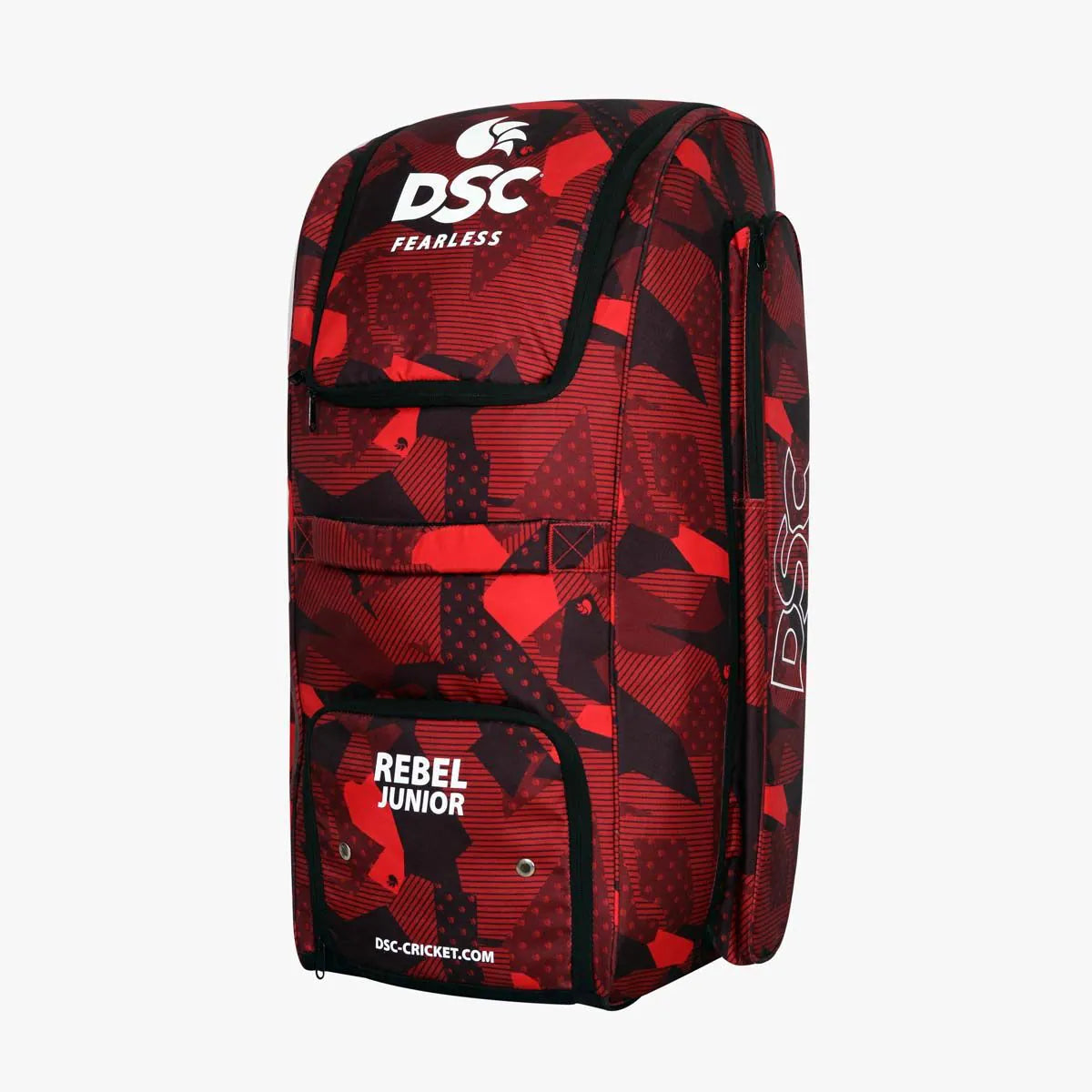 Cric Studio Canada DSC Rebel Duffle JR Kitbag showing navy blue fabric with carry handles and zipper closure.