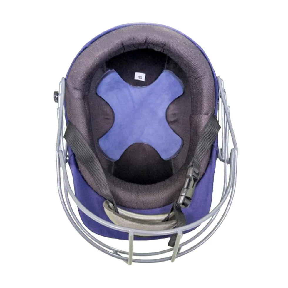 Cric Studio Canada MRF Prodigy cricket helmet with a plain skull cap design, featuring ventilation and protective face grille.